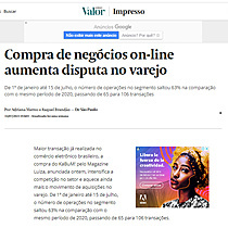 Compra de negcios on-line aumenta disputa no varejo